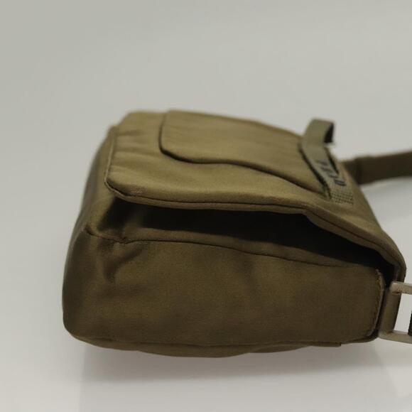 PRADA Shoulder Bag Satin Green Silver - Picture 4 of 12